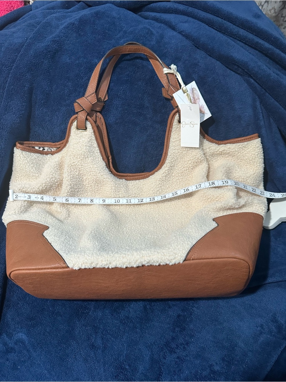 Jessica Simpson Tote bag with Brown Trim - Women’s Shoulder Bag - Picture 6 of 7